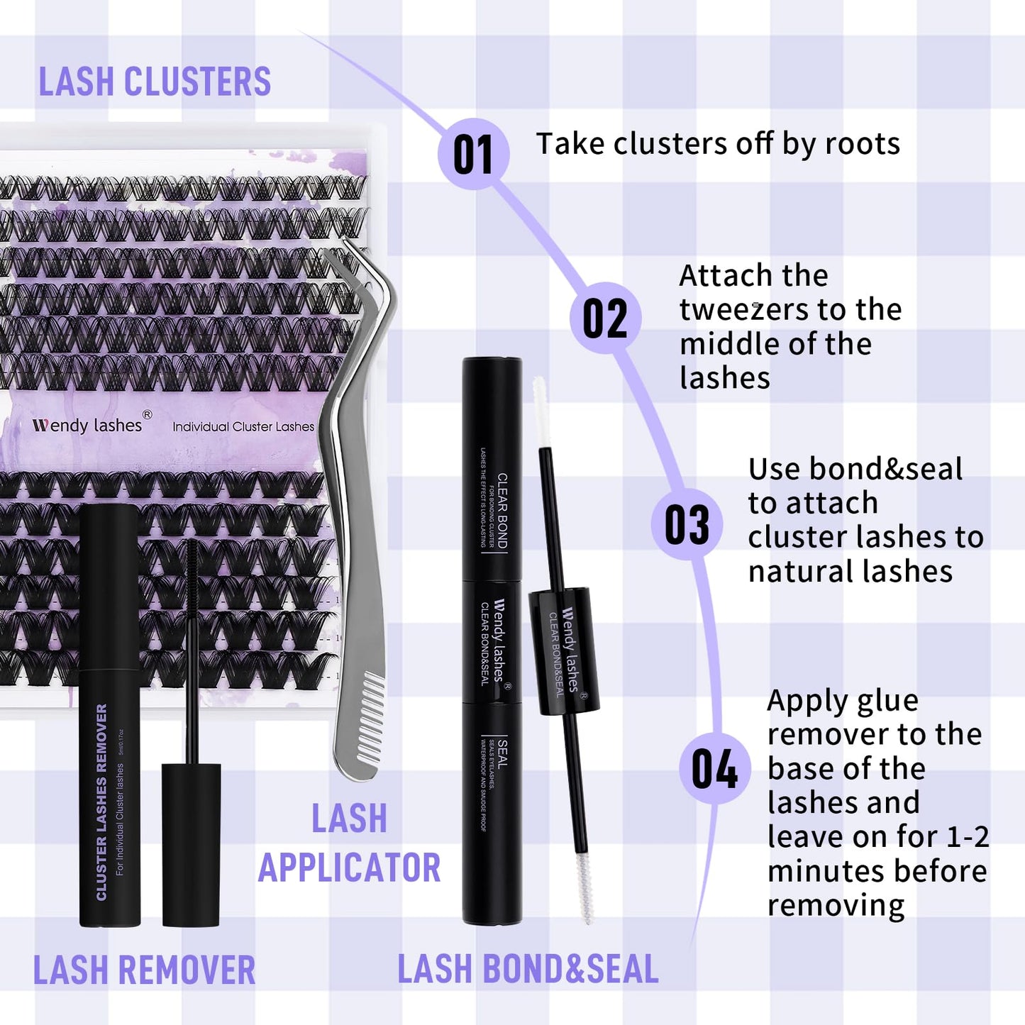 Individual Cluster Lashes 30D/40D Mixed Natural Eyelash Clusters