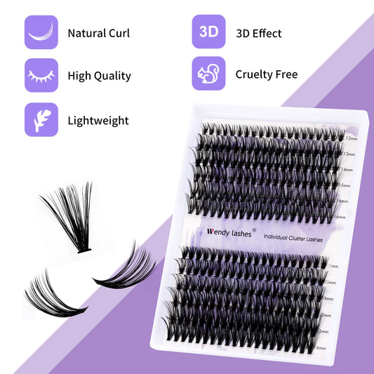 Individual Cluster Lashes 30D/40D Mixed Natural Eyelash Clusters