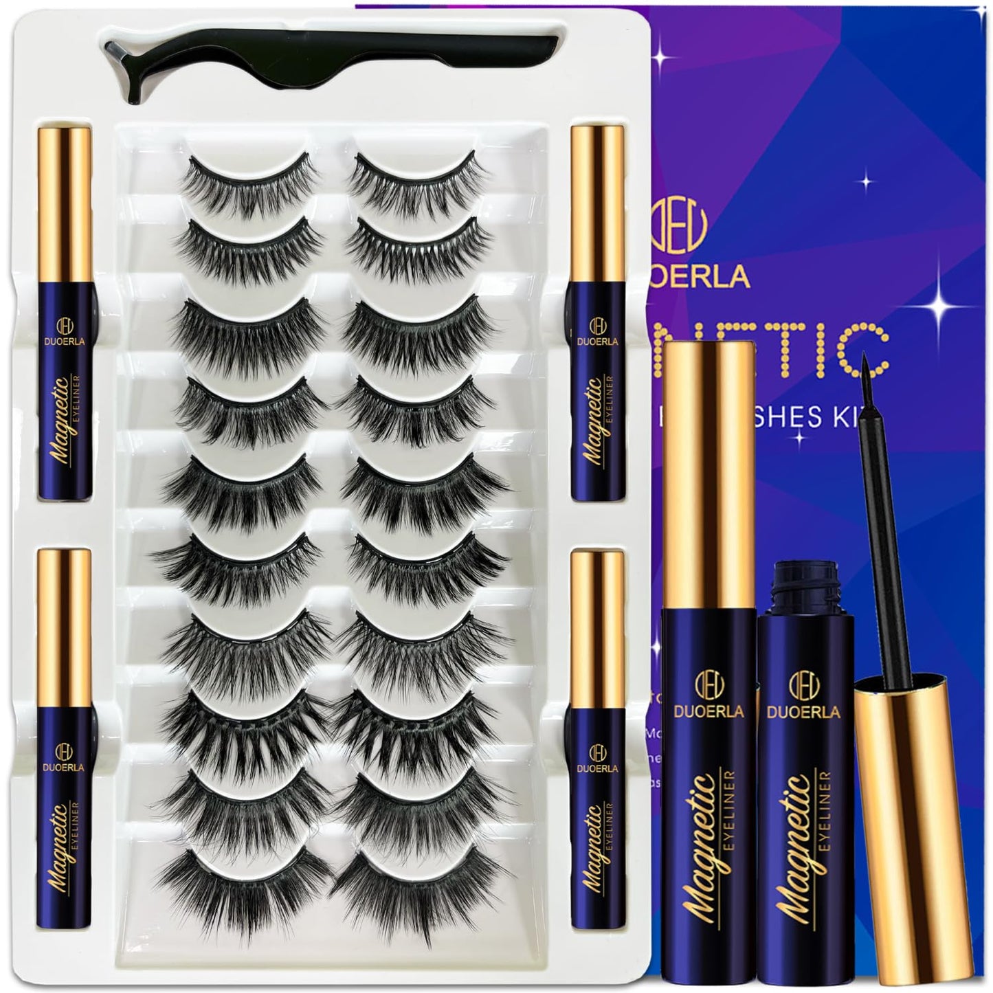 DUOERLA Magnetic Eyelashes Magnetic Lashes Natural