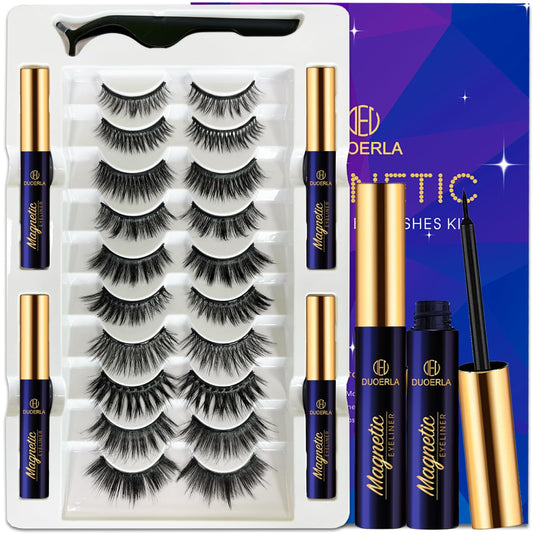 DUOERLA Magnetic Eyelashes Magnetic Lashes Natural
