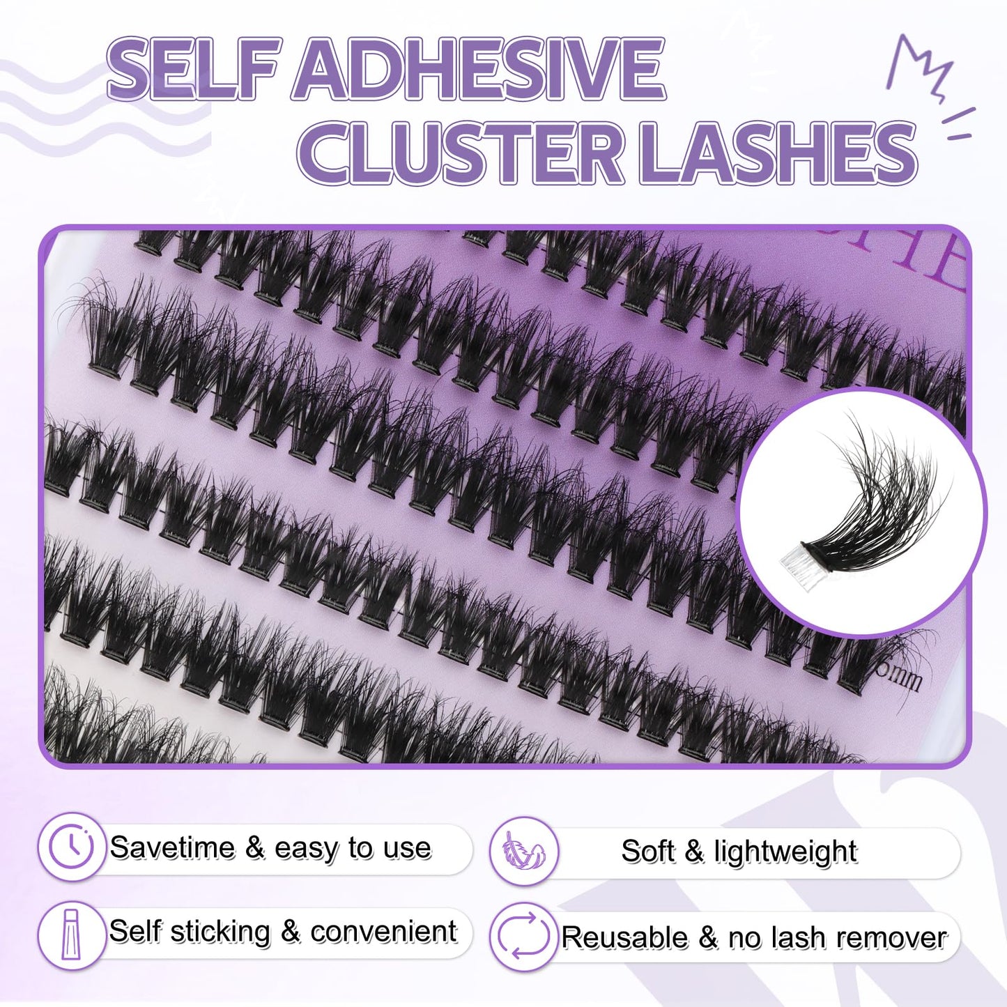 Individual Cluster Lashes 30D/40D Mixed Natural Eyelash Clusters