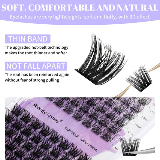 Individual Cluster Lashes 30D/40D Mixed Natural Eyelash Clusters
