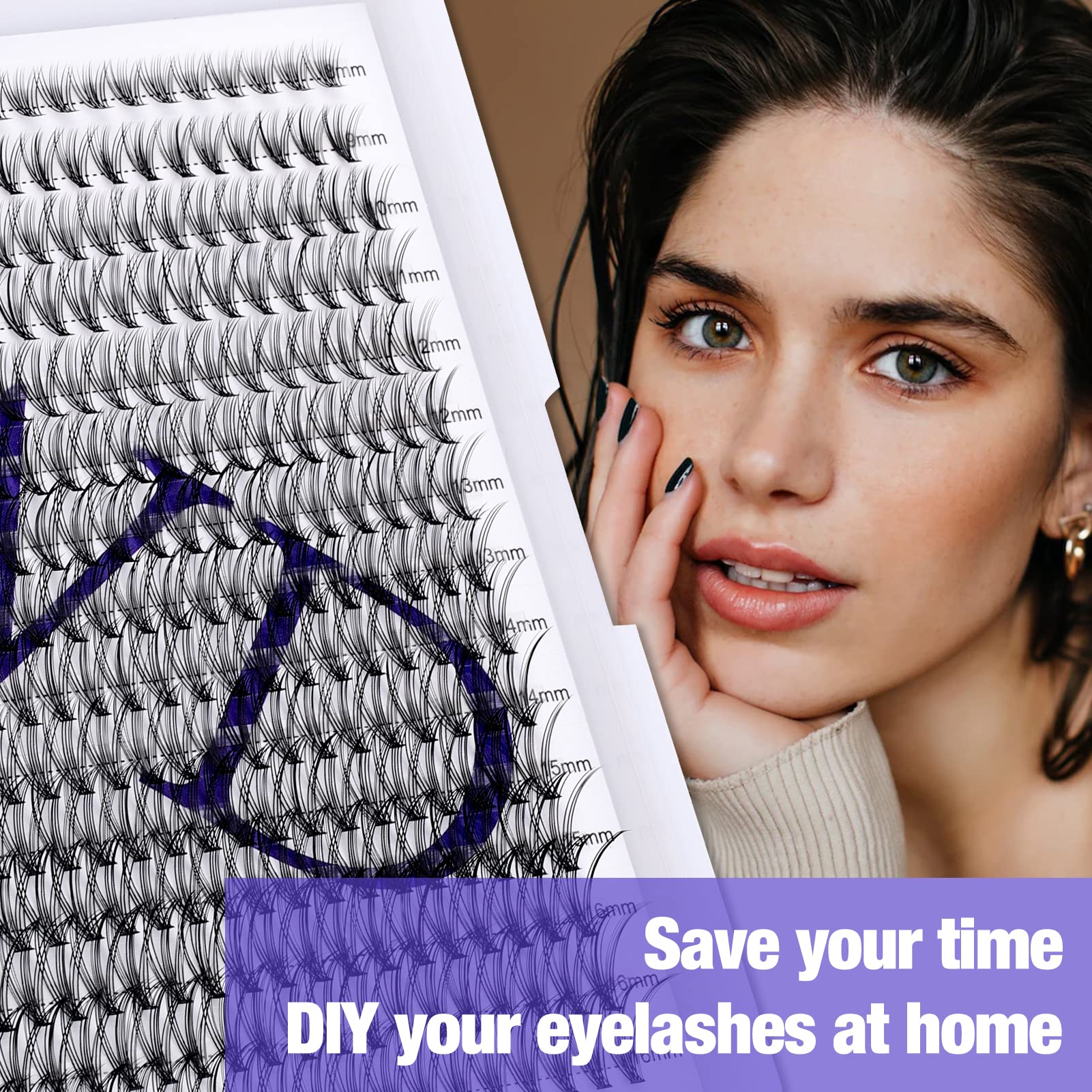 Individual Cluster Lashes 30D/40D Mixed Natural Eyelash Clusters