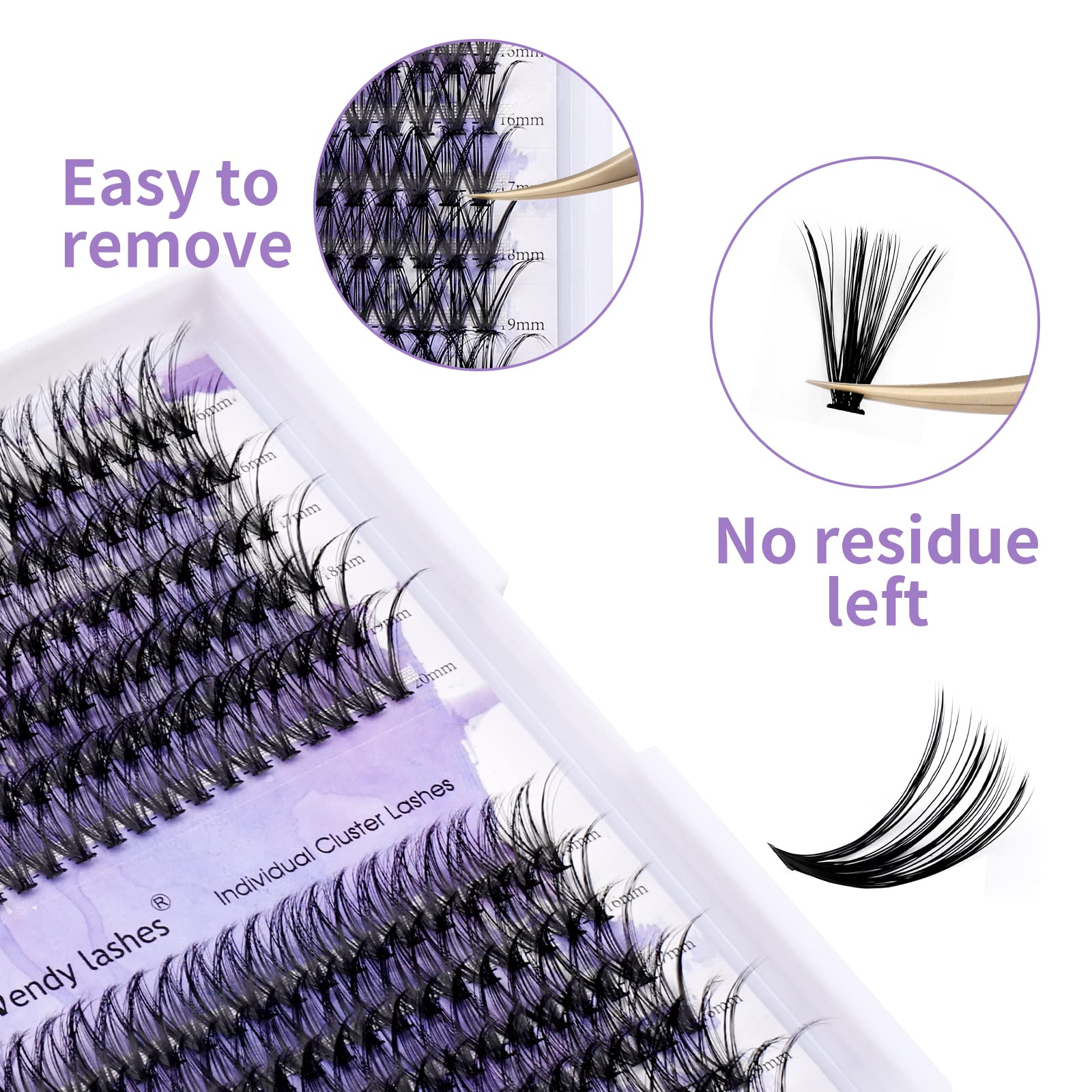 Individual Cluster Lashes 30D/40D Mixed Natural Eyelash Clusters