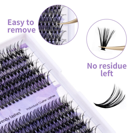 Individual Cluster Lashes 30D/40D Mixed Natural Eyelash Clusters