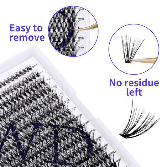 Individual Cluster Lashes 30D/40D Mixed Natural Eyelash Clusters