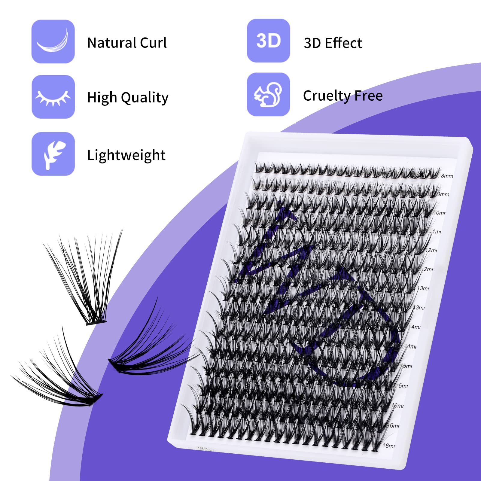 Individual Cluster Lashes 30D/40D Mixed Natural Eyelash Clusters