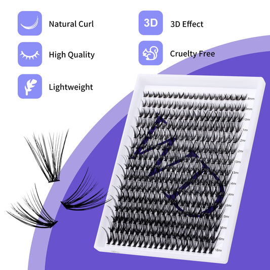 Individual Cluster Lashes 30D/40D Mixed Natural Eyelash Clusters