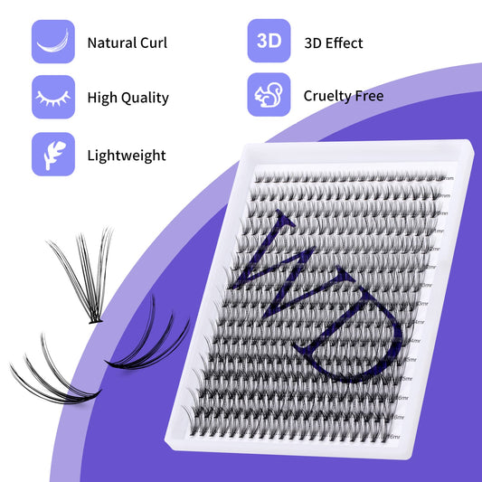 Individual Cluster Lashes 30D/40D Mixed Natural Eyelash Clusters