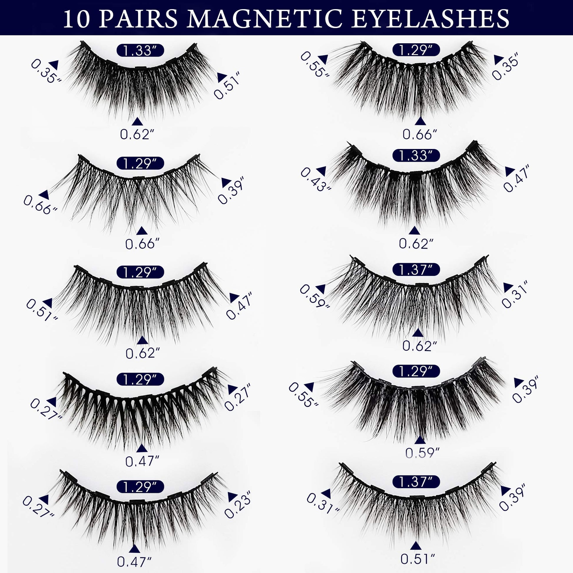 DUOERLA Magnetic Eyelashes Magnetic Lashes Natural