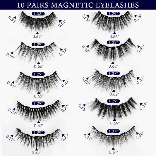 DUOERLA Magnetic Eyelashes Magnetic Lashes Natural