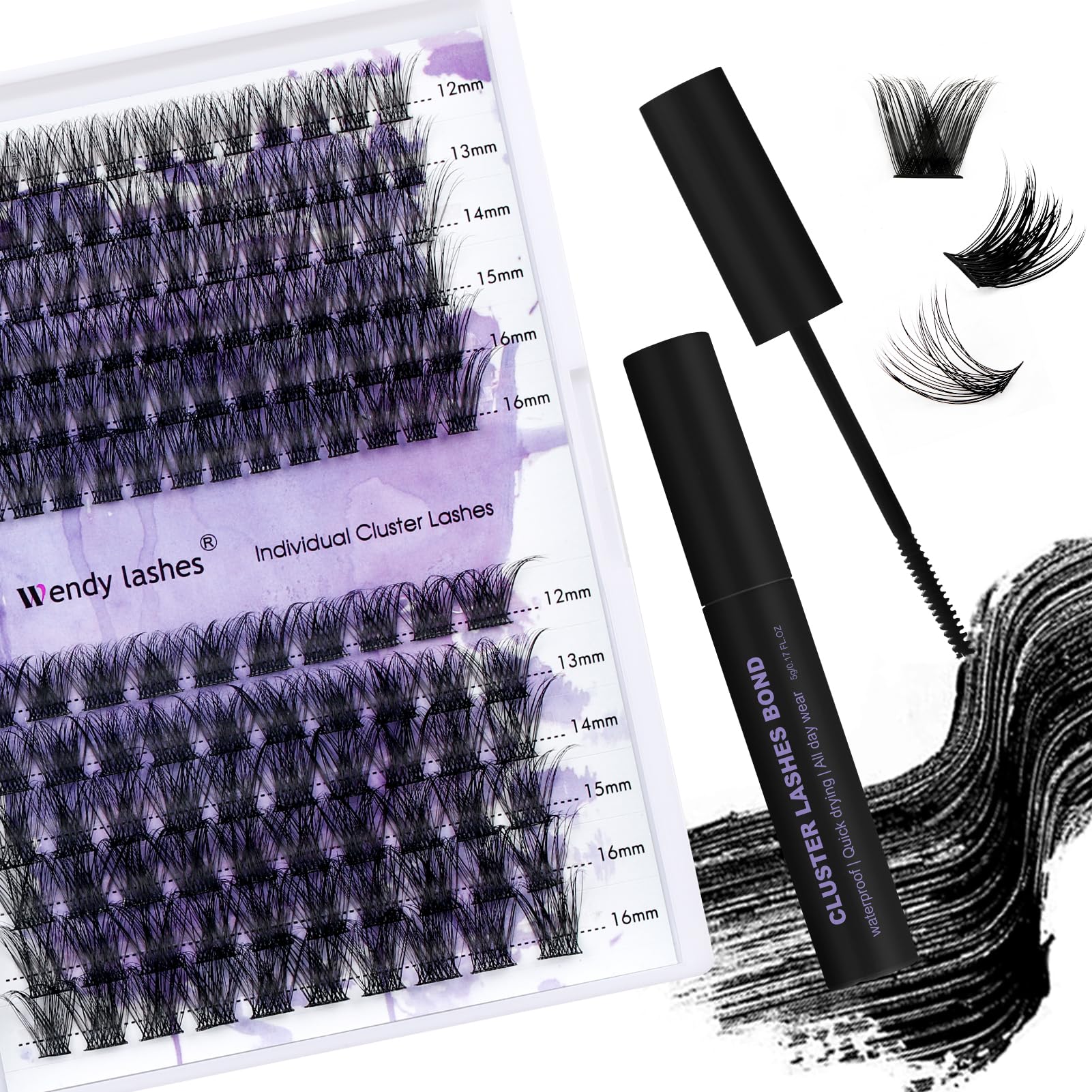 Individual Cluster Lashes 30D/40D Mixed Natural Eyelash Clusters